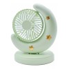 Delaida Ventilador De Mano Recargable Base Mesa Escritorio Luna