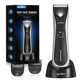 Sejoy Hair Trimmer for Men Electric Ball Trimmer Wet/Dry Body Shaver Waterproof