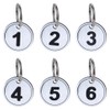 Aspire 50 PACK ABS Key Tags with Ring, Numbered ID