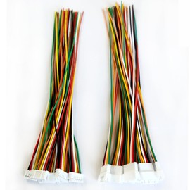 BOJOUL for 8 Sets JST PH 2.0mm 6 Pin 26AWG Male + Female Connector Plug with Wire Cable 20cm Used in PCB Toys Household Appliances etc