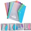 NUOBESTY 6pcs Binder Pockets with Snap Button Document Pouches for