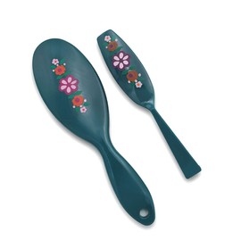 Phillips Brush Paquete Combinado De 3000 + 5000 Cepillos Para El Cabello Con Cojín: Tamaño De Monedero + Cepillos De Tamaño Completo, Color Con Diseños Florales, Cepillos Para El Cabello Con Cerdas De