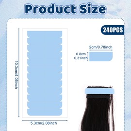 LXUEJIE 240 Stück Hair Extension Tape, Tape Extensions Kleber Tapes Klebestreifen Extensions Perückenband Ersatz Tapes für Tape In Hair Extensions Echthaa