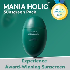 MANIA HOLIC Korean Sunscreen for Face SPF 40, No White Cast, Lightweight & Matte Finish, Makeup Primer, Non-Greasy Formula, Broad Spectrum UV Protection, Pore-Friendly, Korean Skincare,1.76 fl oz
