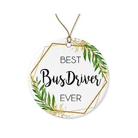 Bus Driver Christmas Ornament - Christmas Ornament Gift for Bus Driver - World's Best Bus Driver - Best Bus Driver Ever - Bus Driver Gifts Printed on Both Sides