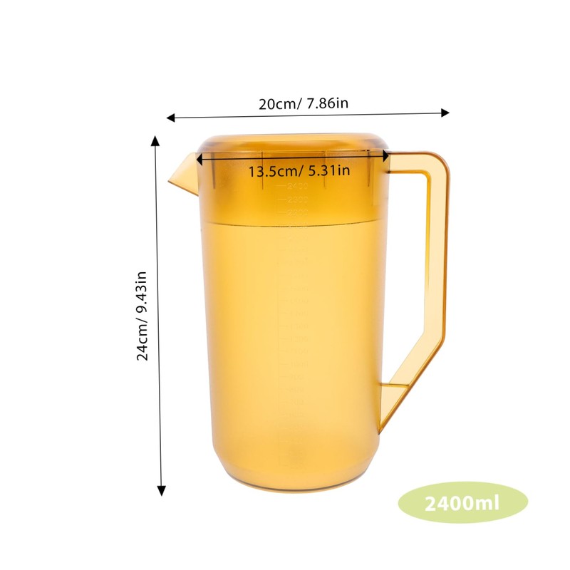 Gatuida Large Capacity Frosted Plastic Cold Water Pitcher with Lid