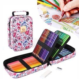 Dibujo Profesional, 72 Lápices de Colores para Colorear, Dibujo, Esbozos, Graffiti, Pintura, Color, Plomo, Regalo para Artistas, Estudiantes y Adultos (Corazón de 72)