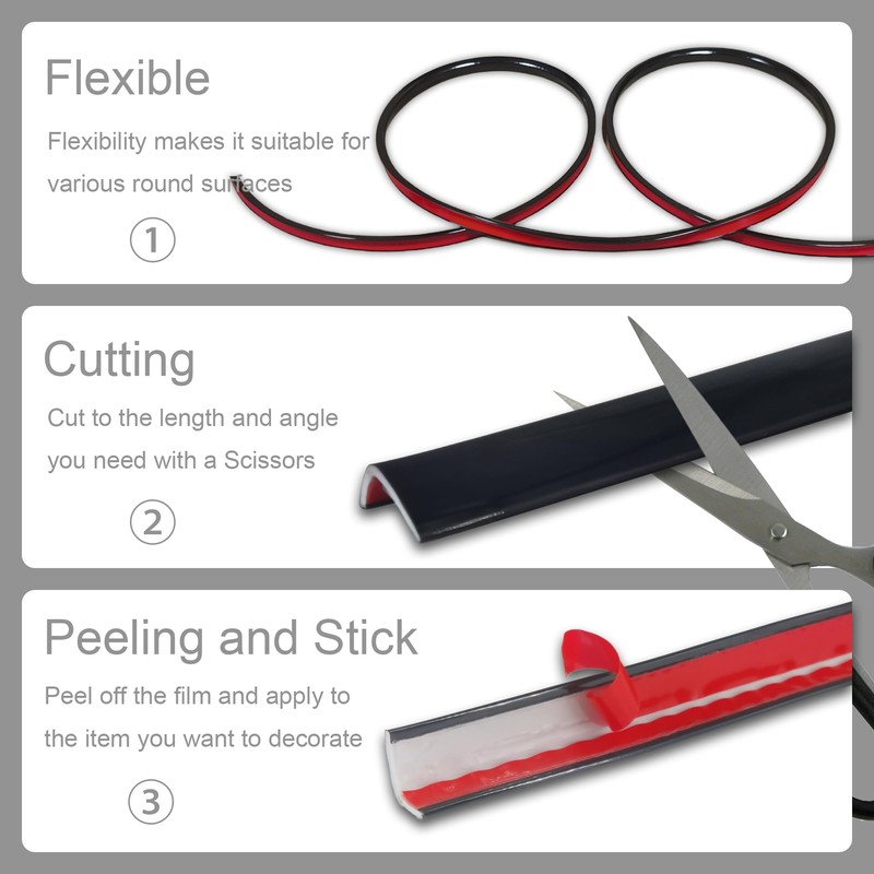 KTINITK 20ft Outside Vinyl Corner Trim Peel and Stick for