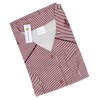 7/8 Tunic Cotton Striped Short Sleeveless Cooking Apron, Bordeaux -