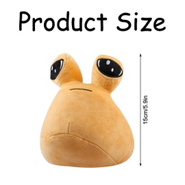 Rumyve Alien Pou Plush Toy,Cartoon Big Eye Alien Anime Plush Figure Toys,Kawaii Animal Alien Stuffed Plush,for Children