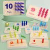 Gserin Wooden Counting Numbers Peg Board for Kids, Montessori Math
