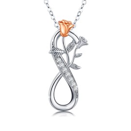 CUOKA MIRACLE Celtic Knot Pendant Opal Chain Silver 925 Claddagh Chain for Women Trinity Celtic Knot Chain Valentine's Day Gifts for Women, Sterling Silver, Cubic Zirconia