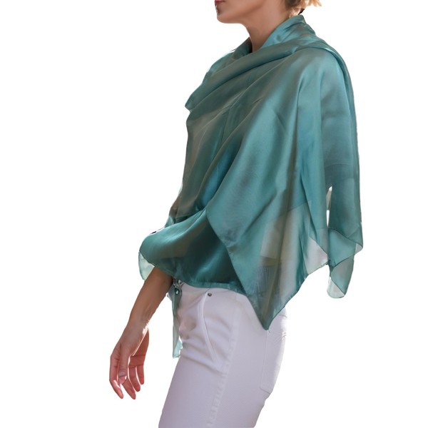 Prettystern Women's Plain Colour Silk Taffeta 100% Chiffon Silk Festive