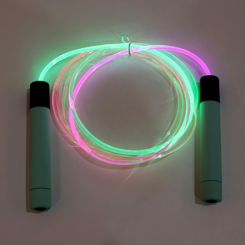 Children Skipping Rope Rainbow Luminous Fitness Skipping Rope Flashing Student