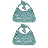Pack Of 2 Ice Blue Glitter Handbag Christmas Decorations -