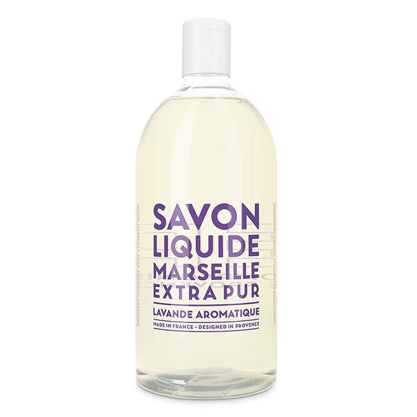 Compagnie de Provence Savon de Marseille Extra Pure Liquid Soap - Aromatic Lavender - 33.8 fl oz Plastic Bottle Refill