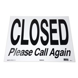 Extra Large Yes We're Open & Closed Window Sign, 15" H x 19" W, 1 Unit