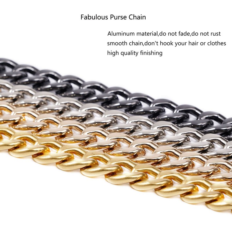 Xiazw Medium Size Fabulous Metal Shoulder Crossbody Purse Strap Handle