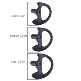 KS K-STORM Two Way Radio Ear Mold Replacement Soft Silicone Ear Insert for Acoustic Coil Tube Earpiece (Black, 5 Pair Small)