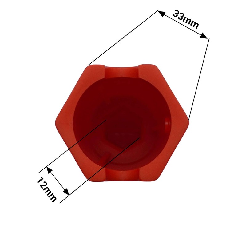 SKIR'CO (2 pcs) Construction Plugs 1/2", Red and Blue Plastic