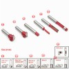 Malayas 15pcs Router Set 1/4" Shank Tungsten Carbide Milling Cutter