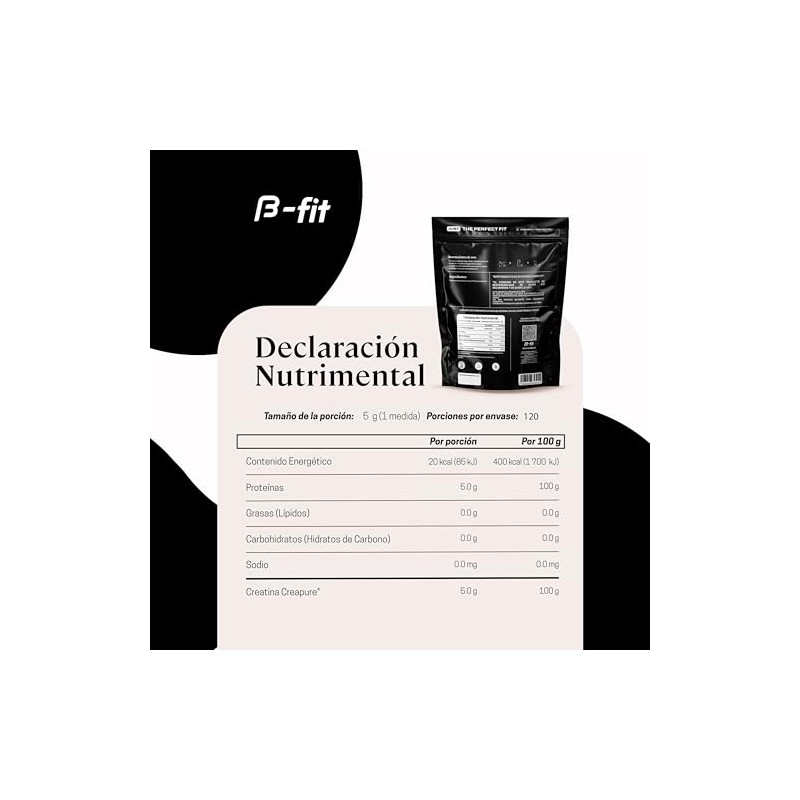 B-FIT Just Creatine Creapure - Creatina Monohidratada Pura
