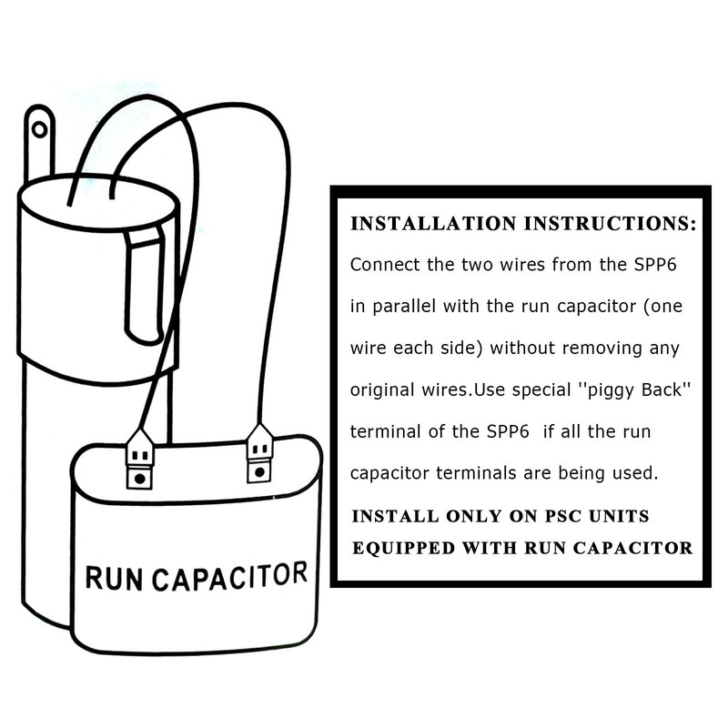 SPP6 Hard Start Capacitor Replacement 115V Thru 288VAC Hard Start