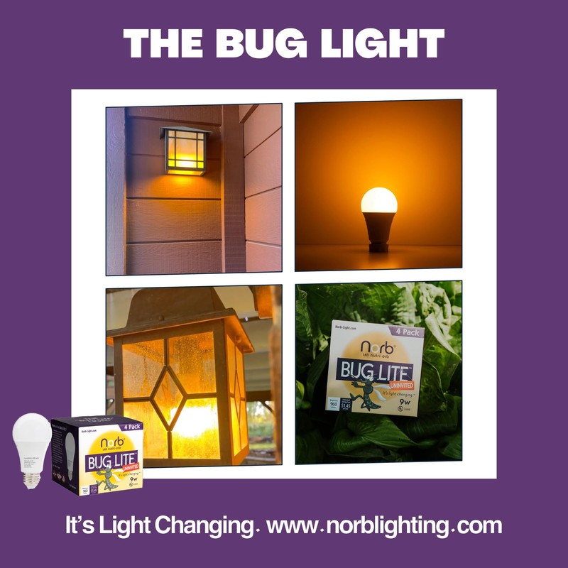Norb Bug Lite - Bug-Reducing LED Light Bulb, Anti-Bug Outdoor