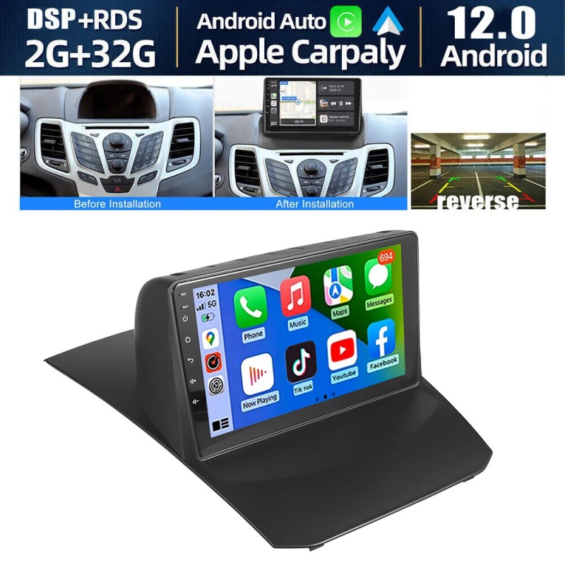 Paddsun Android 12 Car Navigator For 2009-2017 Ford Fiesta 2+32G