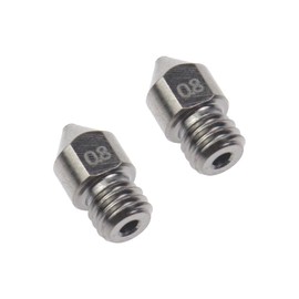 EMSea 2pcs Hardened Steel Nozzles 0.8mm M6 Compatible with Ender 3 Pro Ender 5 Plus CR10 CR-10 3D Printer Parts
