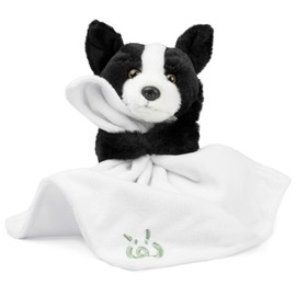 Living Nature Baby Border Collie Stuffed Animal Plush Toy | Includes Blanket | Fluffy and Cuddly Dog | Soft Toy Gift for Newborns And Babies | Naturli Eco-Friendly