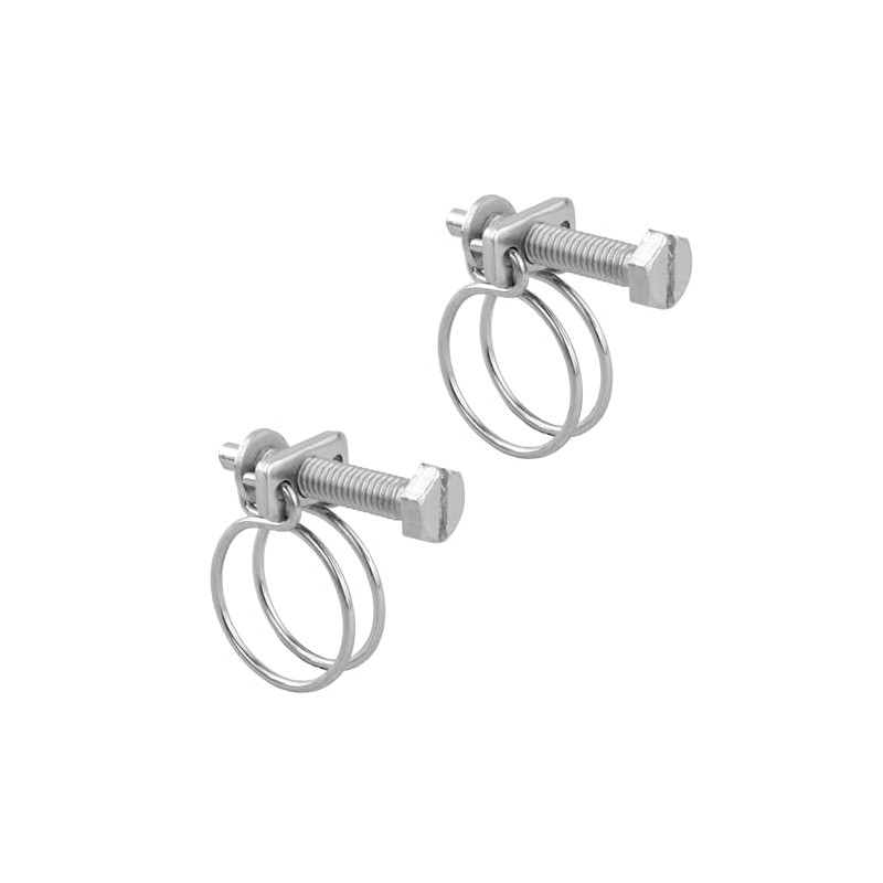 Pisces -2 Pack Double Wire Hose Clips to fit 20mm