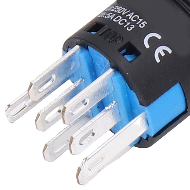 25Pcs Squares Push Button Switch ABS Brass Self Locking with