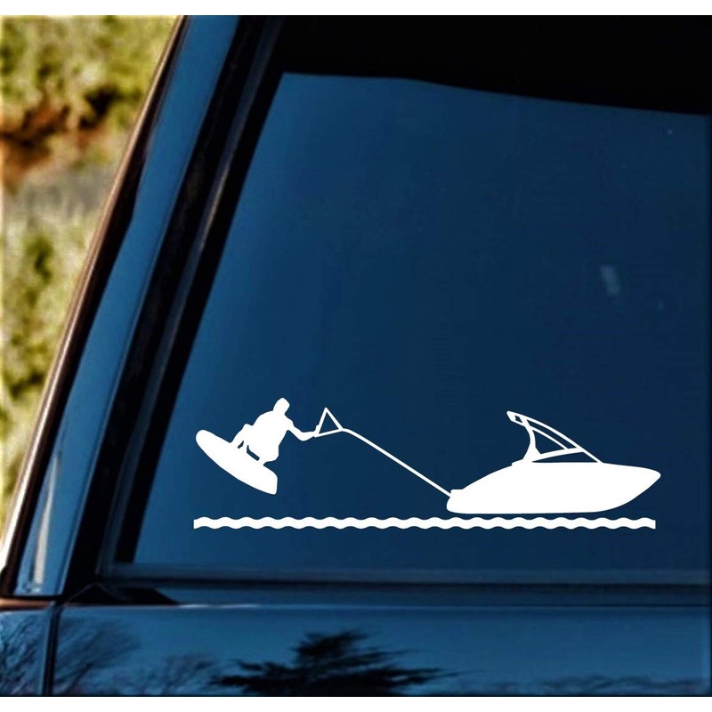 Wakeboard Water Skiing Speedboat Decal Sticker for Car Window 8