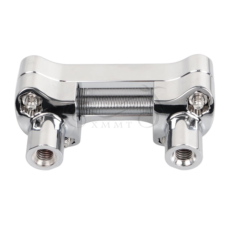 Unbranded Chrome 2" Risers 1" Handlebar Clamp For Harley Softail