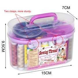 40 Spools of Sewing Thread,Gift Box Portable Basic Sewing Repair Kits (Purple)