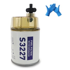 YINNCKE S3227 Fuel Filter Fuel Water Separator with Clear Bowl Fits For Marine Outboard Motor Repl.# S3227 18-7948 9-37882 490R-RAC-01 320R-RAC-01 18-7922 18-7922-1