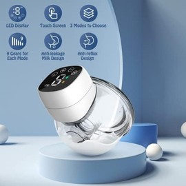 Extractor de leche portátil doble de bajo ruido, sin dolor, manos libres, extractor de leche eléctrico con 3 modos y 9 niveles, 24 mm, bridas