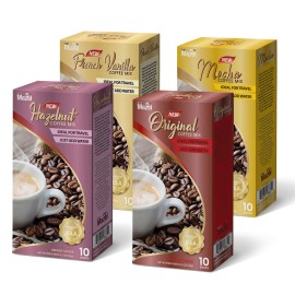 Cafe Mazel Caf Mazel 3 in 1 Instant Coffee Variety Pack 40 Sticks Original Mocha Hazelnu...