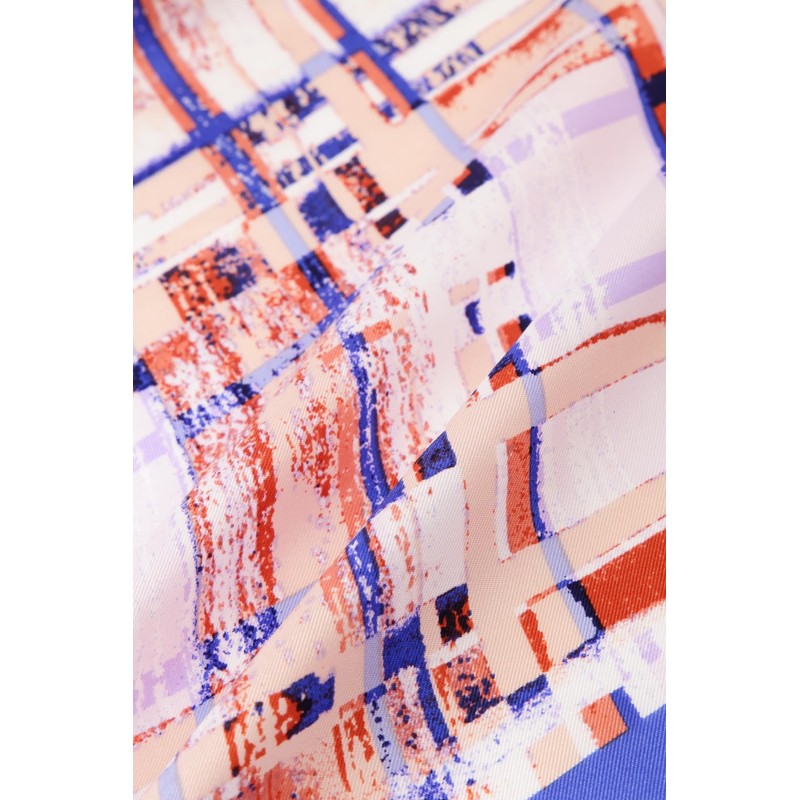 Human Woman 077-5198200 Silk Scarf (Madras Check Pattern) / Women's,