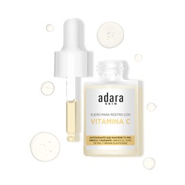 Kit Viral Skincare Facial Completo, Suero para Rostro de Vitamina C, Acido Glicolico, Crema Contorno de Ojos de Peptidos, Ceramidas y Vitamina C, Espuma Limpiadora Adara y Almohadillas de Algodon Dalux