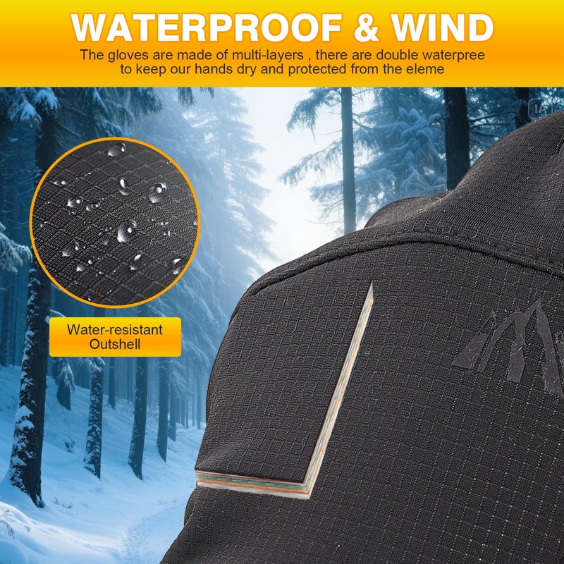 LMLALML Winter Gloves Women Cycling Gloves Waterproof with Touch Screen