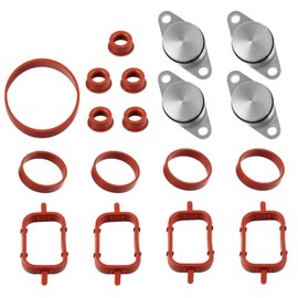 CLKE 18pcs 22mm Swirl Flap Valve Removal Tool Kit with O Rings Cylinder Head Accessories for E90 E60 E46 E53 M57