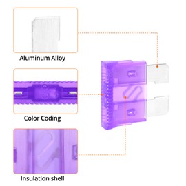 QWORK® 300Pcs Car Fuse Kit, 2A-40A Automotive Fuse Assortment, Mini Standard Car Fuse with Color-Coded, for Cars, RVs, Motorcycles