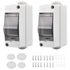 Pack of 2 Surface-Mounted Fuse Boxes, Small Distribution Box, IP65-1