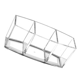 ULTECHNOVO Desktop Storage Box Office Desk Organizer Makeup Brush Organizer Clear Makeup Brush Holder Makeup Supplies Organizer Table Top Display Stand Acrylic Brush Holder Makeup Brush Stand