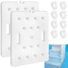 2 Pcs Swimming Pool Ladder Weights, White HDPE Step Stair