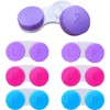 6 Packs Contact Lens Cases, Contact Lenses Holder Box with Left/Right Caps for Home Travel Outdoor