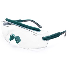UKNOW Safety Goggles Over Glasses, Anti Fog Safety Glasses with Clear Wraparound Lens, ANSI Z87.1 Protective Eyewear