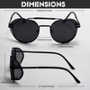 XFentech Unisex Sunglasses - Steampunk Style Round Vintage Polarised Sunglasses